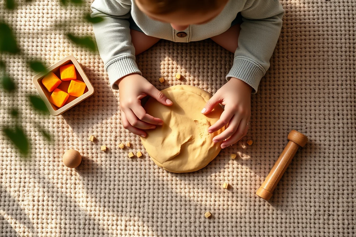 child playing with playdough — Child Playing With Playdough (the finished result)