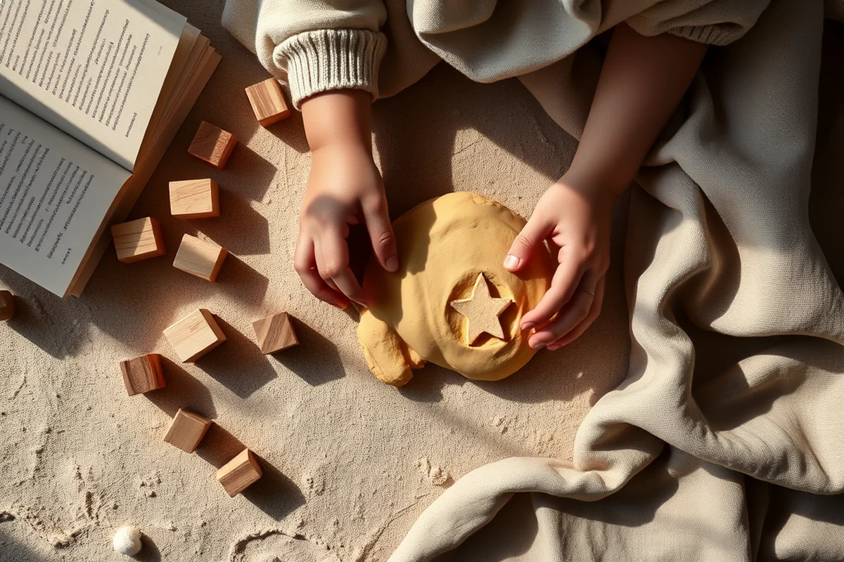 children playing with playdough — Children Playing With Playdough (the finished result)