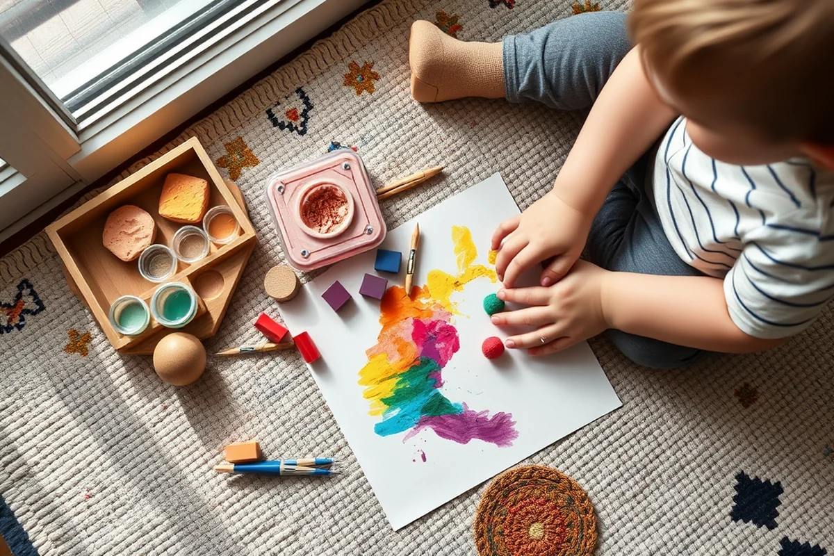 spring process art for toddlers — Spring Process Art For Toddlers (the finished result)