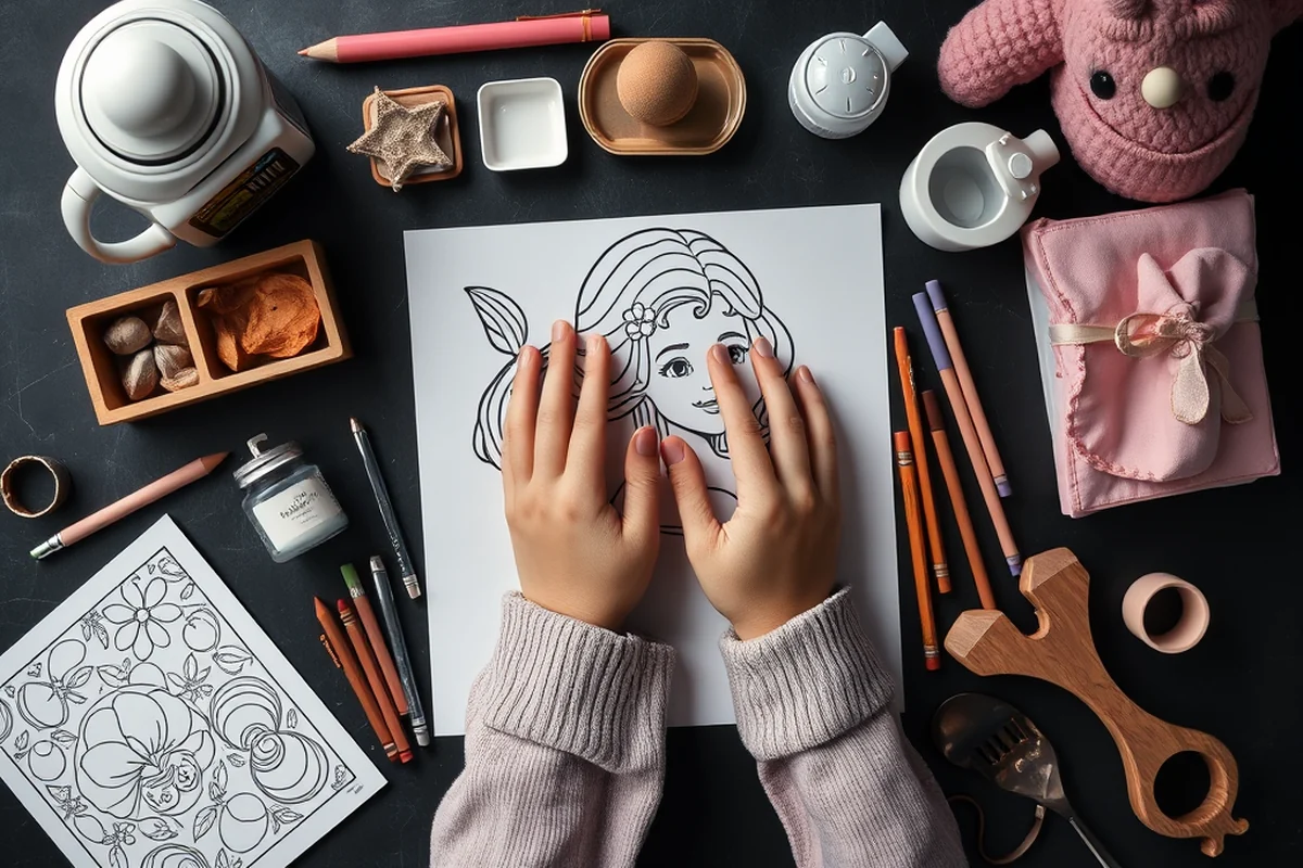 ariel coloring pages — Ariel Coloring Pages (the finished result)