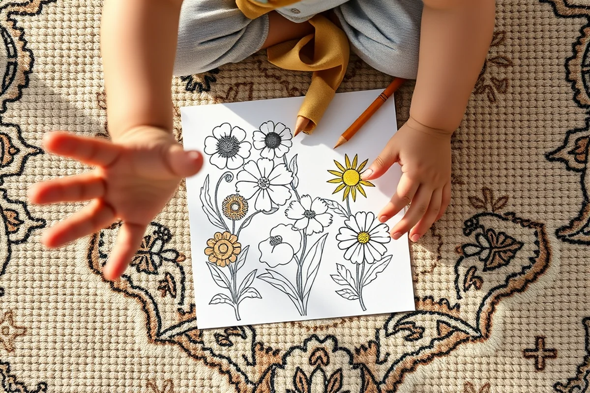 adult coloring pages flowers — Adult Coloring Pages Flowers (the finished result)