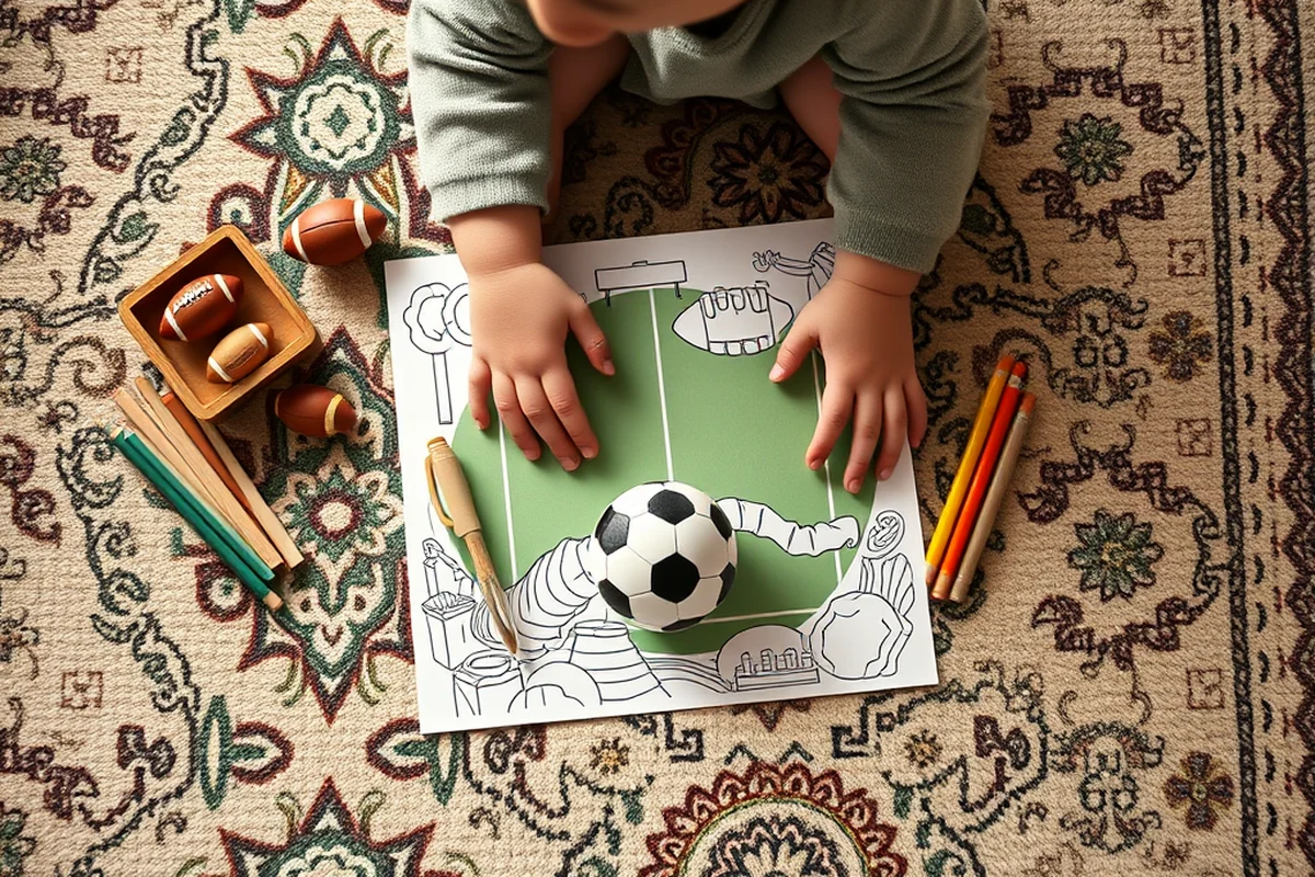 football coloring pages — Football Coloring Pages (the finished result)