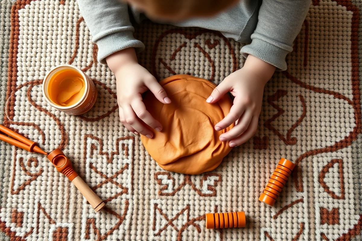 toddlers playing with playdough — Toddlers Playing With Playdough (the finished result)